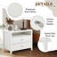 Table de chevet en bois 29,9 po avec deux tiroirs-946383310
