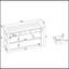 Console en bois de pin massif 48 po avec 3 tiroirs et 2 tablettes, facile à assembler pour les vestibules modernes-1529809342