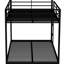 Lit superposé double en métal avec pièce fonctionnelle noire et pratique pour la chambre à coucher-682601542-682601537
