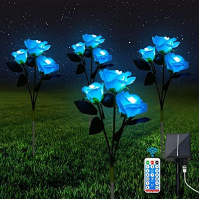 Ensemble de piquets de jardin solaire à 3 lumières Keagin