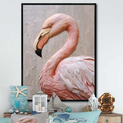 «Pink Flamingo Paradise III», reproduction d'art sur toile