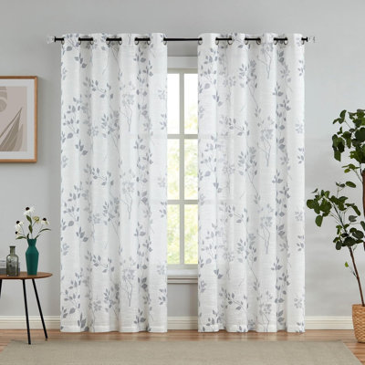 Semi Sheer Curtain Panel Pair