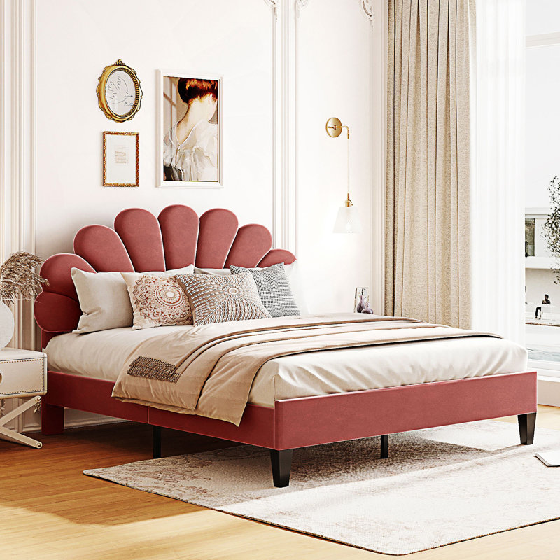 Upholstered Platform Bed with Headboard