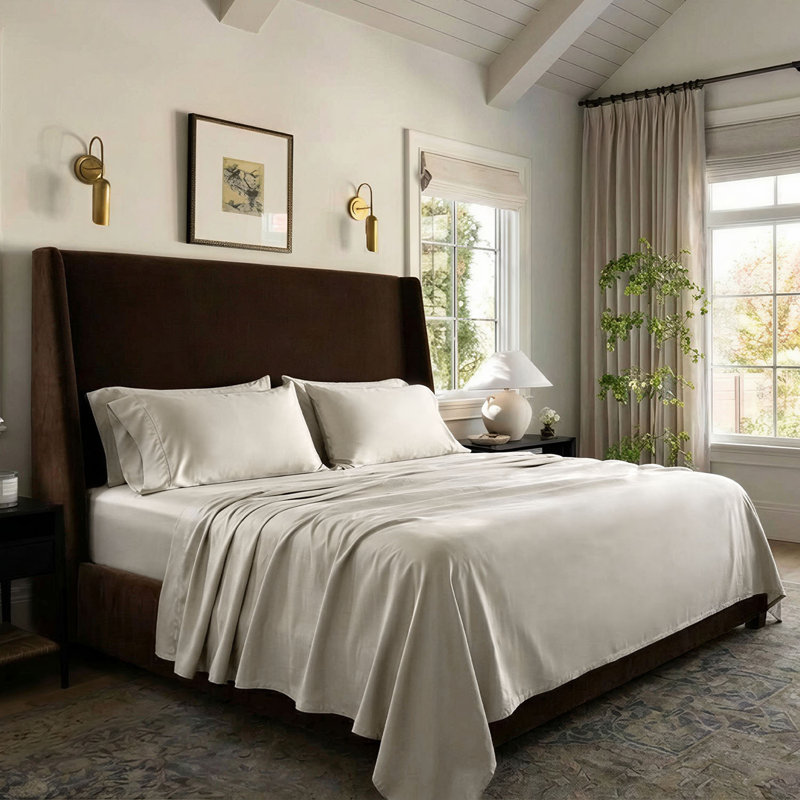 Threadmill 1200 Thread Count 100% Supima Cotton Sheet Set in Sateen Weave, California King Sheet Set with 2 Pillowcases