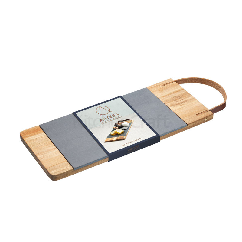 Artesá Acacia Wood and Slate Serving Board