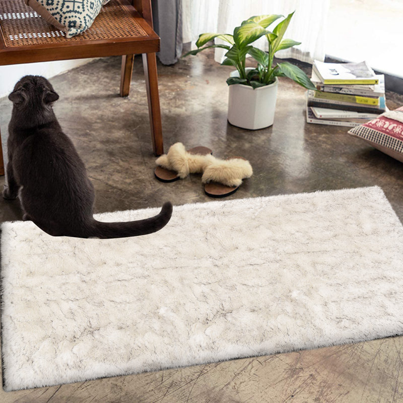 Macie-Rose Faux Sheepskin Indoor Rug, Rectangle 2' x 3'
