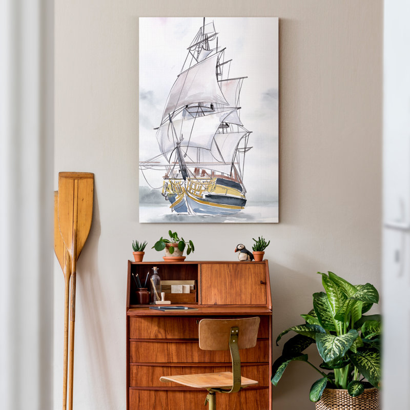Reproduction d’art sur toile « tall ship ii », H 20 po x l 16 po x P 1 po