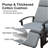 Adjustable Patio Recliner Chair Metal Outdoor Lounge Chair With Flip Table Push Back, Adjustable Angle, Removable Cushions, Support 350Lbs-2062357069