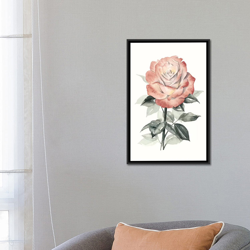 «Beholden Rose I», reproduction d'art sur toile, H 26 po x l 18 po x P 1,5 po, Toile tendue, Pas de tapis