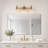 Almine 23" W 3-Light Iron Vanity Light with Textured Glass Shades