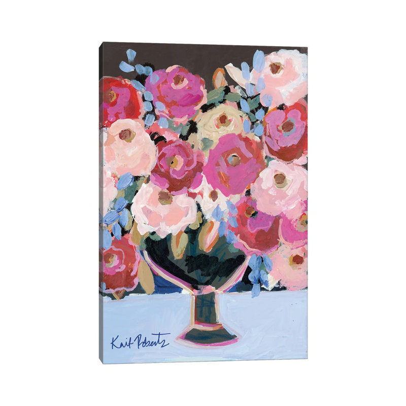 Bloom Through The Dark by Kait Roberts - Wrapped Canvas Painting, 66.04 cm H x 45.72 cm W x 3.175 cm D