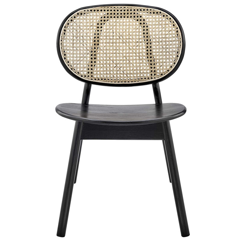 Malina Wood Dining Side Chair by Modway, Black