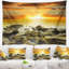 Tapisserie de plage bord de mer orange-28491695