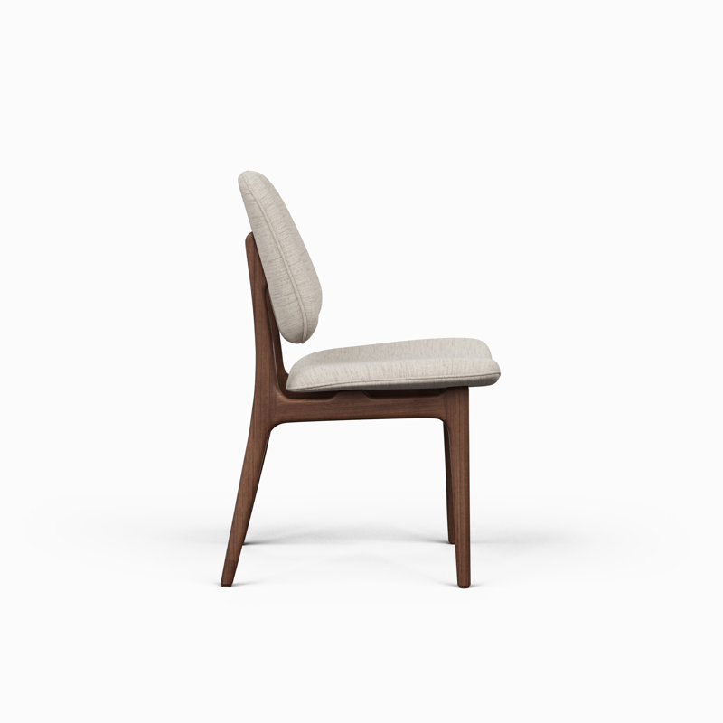 Modern Brazilian Ariel Side Chair, Medley Ivory Performance Basketweave