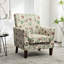 Fauteuil en mélange de polyester à motifs