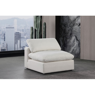 Chaise sans accoudoirs en tissu texturé Hrissonka