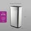 Swan Rectangular Sensor Bin with Hands-Free Opening Using Motion Sensor Technology, Ozone Odour Sterilisation, Bin Liner Retainer Ring, Extra-Large 80L Capacity, Stainless Steel-129101189