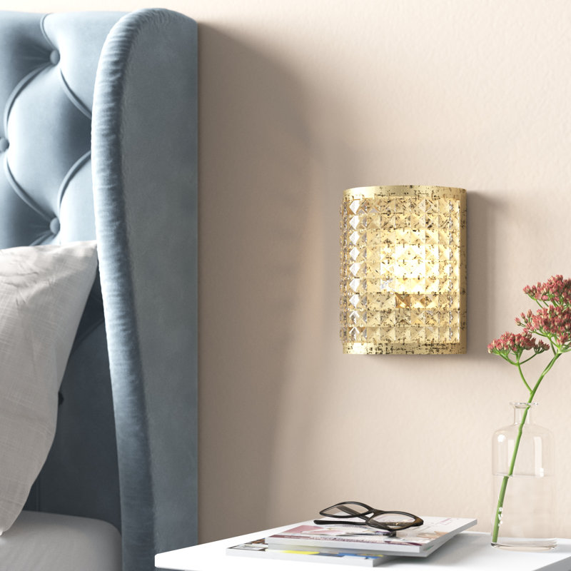 Belisle Flush Mounted Sconce, Winter Gold