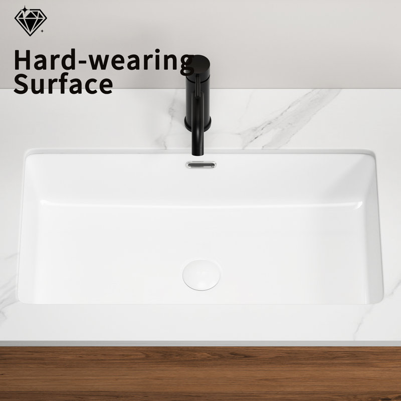 Évier de cuisine et de salle de bain blanc encastré 28 po, à cuve simple, profond et spacieux, facile à installer pour une salle de bain, aspect moderne