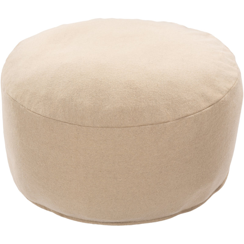Javiona Upholstered Pouf, Taupe