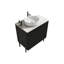 Meuble-lavabo autoportant 30 po avec lavabo, grande vasque de rangement pour salle de bain moderne, lavabo une pièce sans drain et robinet, KD