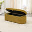 Banc de rangement moderne de 45,7 pouces avec siège rembourré et structure en bois robuste avec compartiment caché-384041177