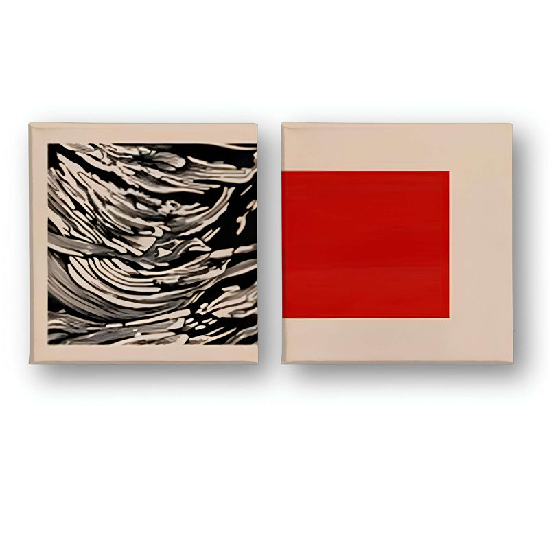 Stunning Decorative Canvas Paintings (2 Pieces), 19.7 x 19.7 Inches Each | 100% Canvas with 100% Wooden Frames | Perfect for Living Room & Bedroom Decor, Adds Elegance and Style to Any Space