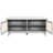 Entryway Bench With Cushion, Storage For And Clutter, 3 - Level Adjustable, Gray Wash Finish Bohemian Inspired Bench, Double Door Design, 4 Sections, 200 Lbs Weight, Beige-1888958356