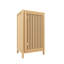 Armoire de rangement autoportante en bambou avec porte et tablette réglable, naturel