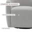  Fauteuil d'appoint pivotant, fauteuil demi-tonneau rond moderne avec revêtement en tissu gris-344836716
