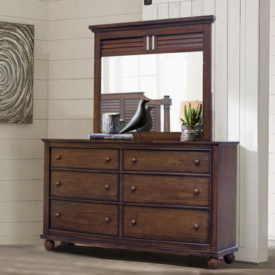 Tyntesfield 6 Drawer Dresser with Mirror