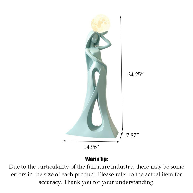 Simple and Modern Resin Floor Lamp, Blue