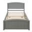 Lit plateforme simple avec lit gigogne-124917835