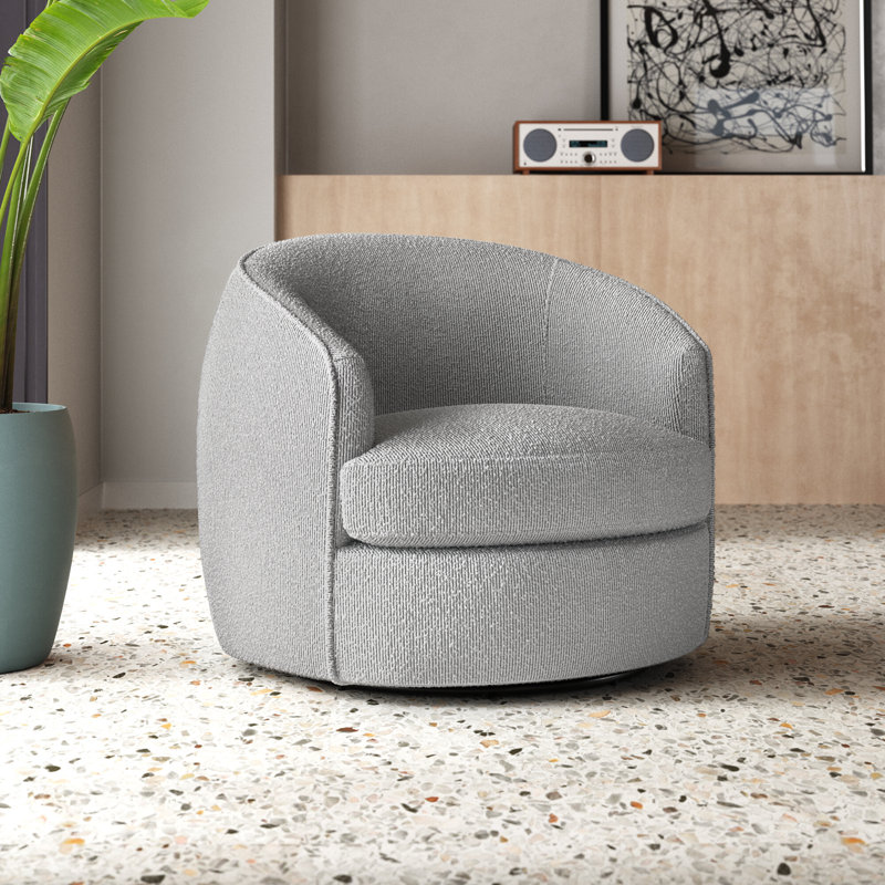 Chaise d'appoint Berngard, Polyester gris clair