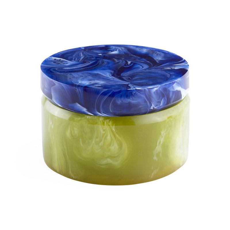 6'' Mustique Round Plastic Lidded Decorative Box