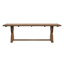 Ensemble de salle à manger rectangulaire en bois récupéré avec chaises roulées Gwendoline-690435092-690435093