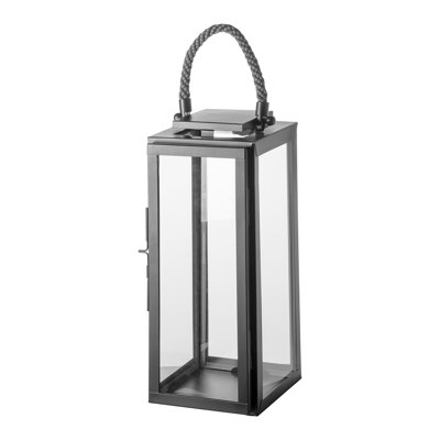 Seviilla Lantern Powder Coated Smooth Gray Black