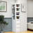 70.87" H Display Storage  Cabinet , 4-Tier Shelf, 3 Side Drawers & 4 small display shelves , Modern Wooden Tall Bookshelf Bookcase for Living Room Home Office-86838985