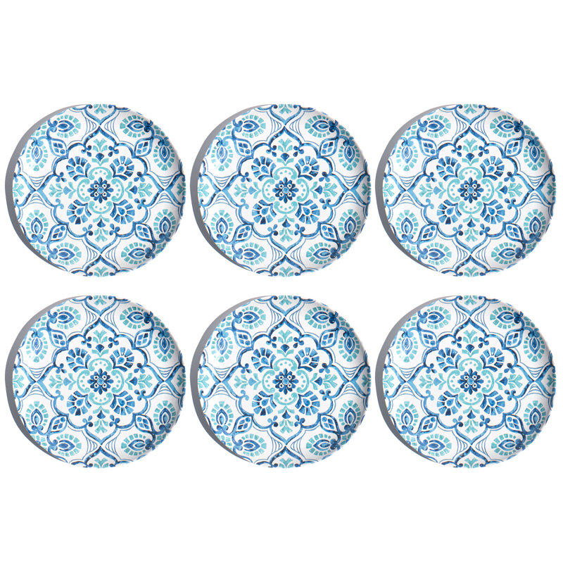 Multicolore assiette à salade en mélamine Palazzo - 8,5 po