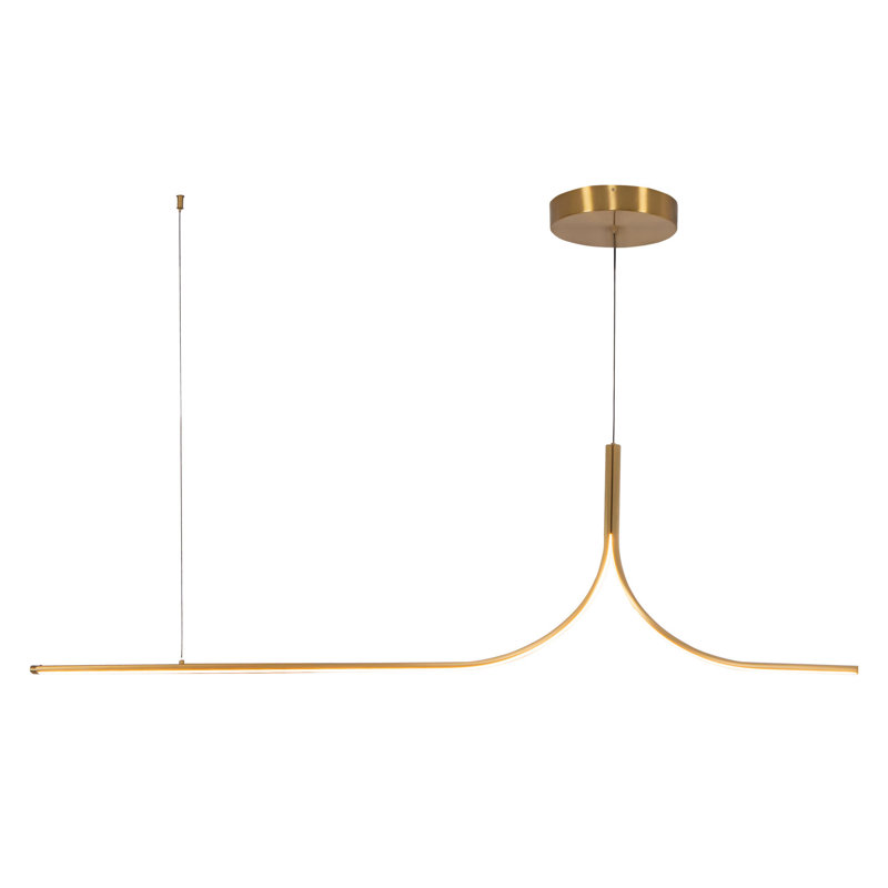Thread 5-ft Gold dimmable LED Linear Pendant, 5-ft, Brushed Gold-UNV-010