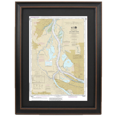 Columbia River, Saint Helens To Vancouver | Nautical Chart | Framed Print