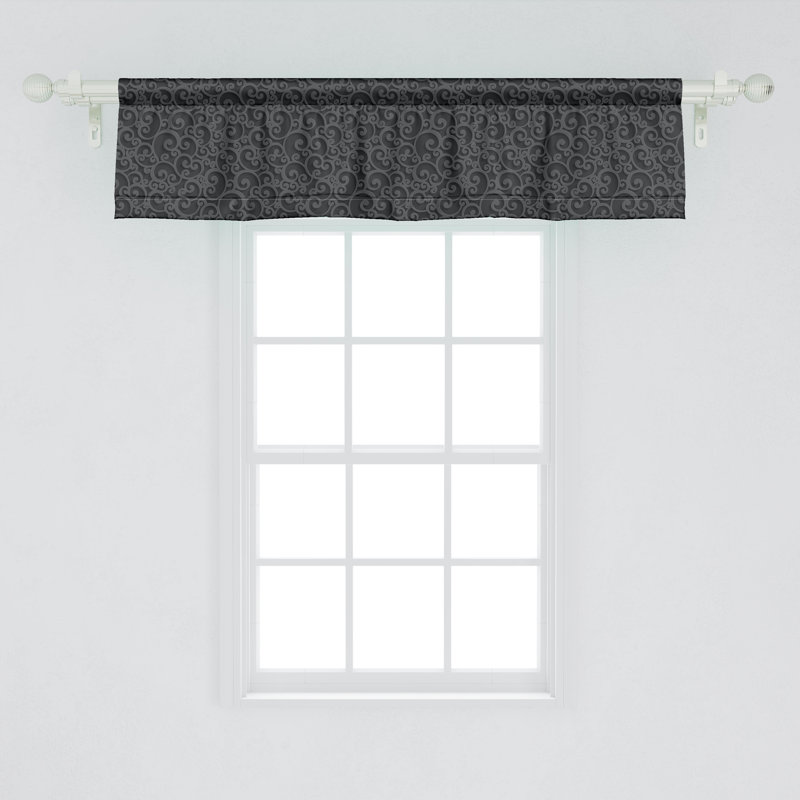 Ensemble de 2 cantonnières gris foncé Ambesonne, L 42 po x L 18 po