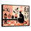 «Black Cat In Boho Interior Retro Illustration II - Panther Animal», reproduction d'art murale