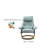 Beaucet 31.5" Wide Genuine Leather Swivel Recliner with Ottoman-1727185599