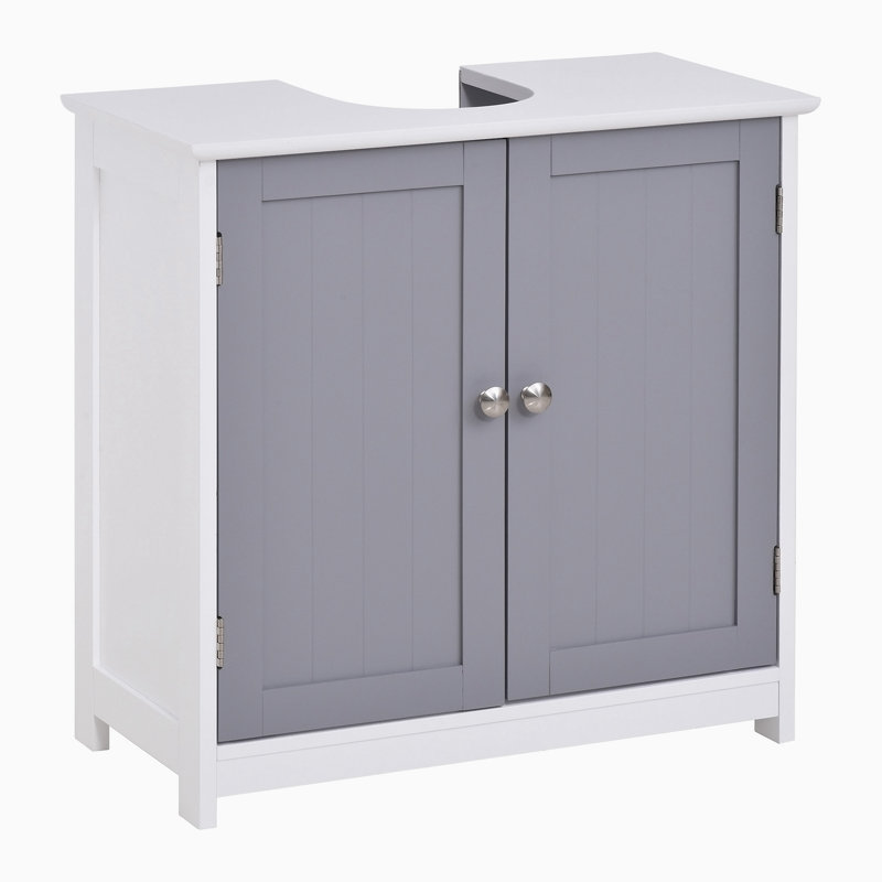 Base de meuble-lavabo simple 23,50 po seulement, Blanc / gris