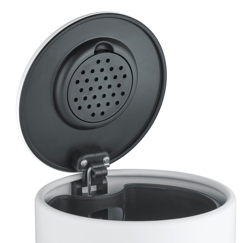 MODO Pedal Bin Wastepaper Basket - Black, White