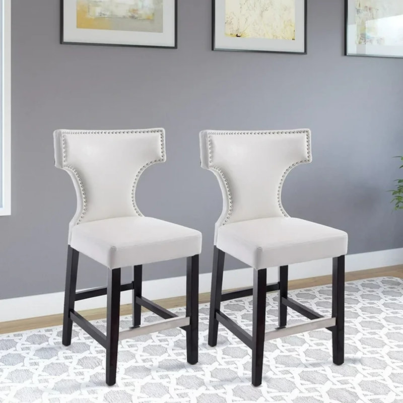 Tabouret de bar et de comptoir Eccleshall, Noir, Tabouret de bar (assise de 29,25 po de hauteur)