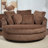 Oversized Slipcovered Accent Barrel Chair-108658057