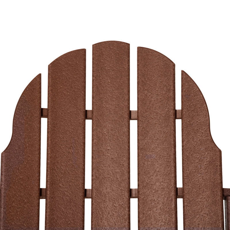 Chaise Adirondack pliante, Brun, Brun