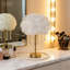 17" H Feather Crystal Table Lamp With Led Bulbs-791667979